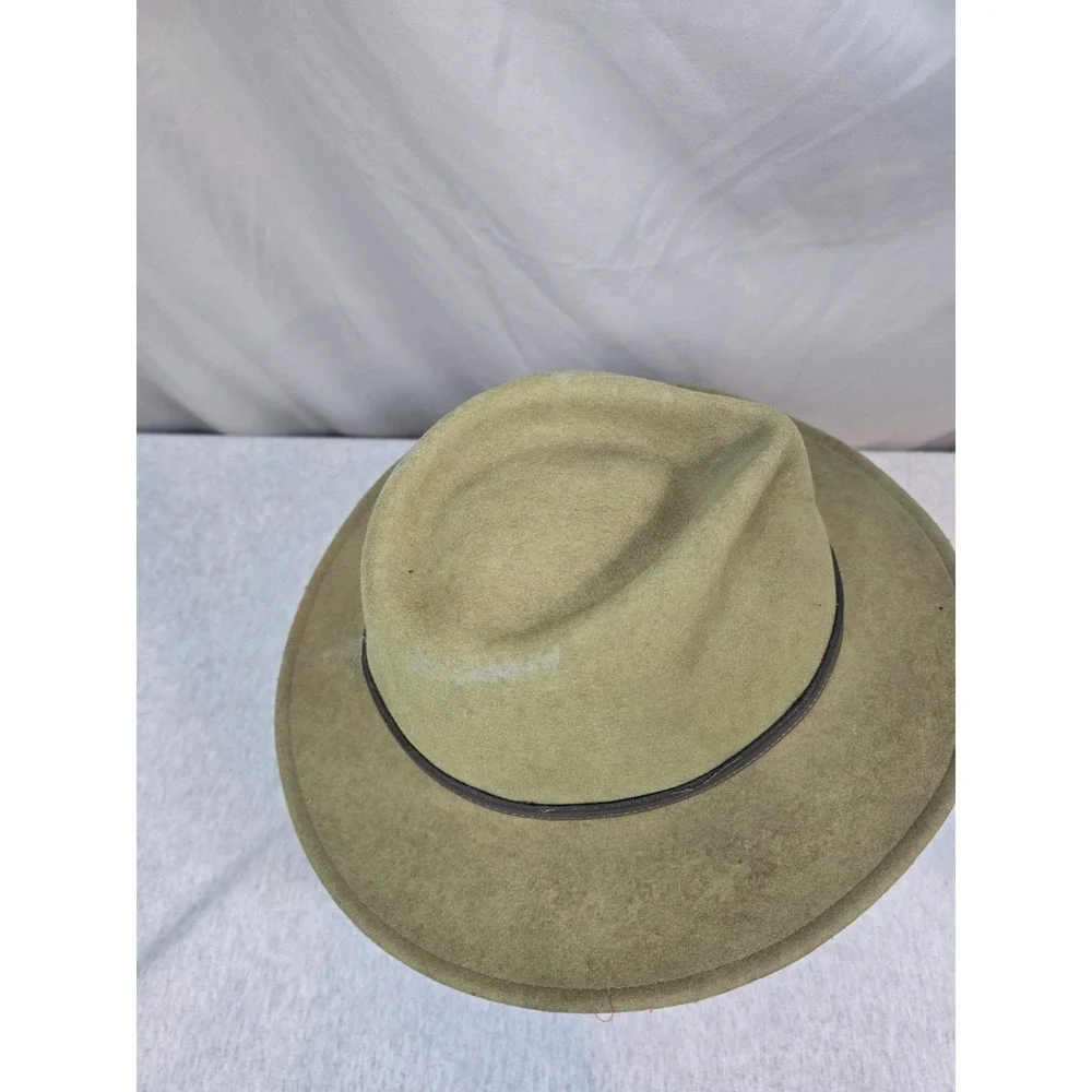 Dorfman Pacific Brown Wool Felt‎ Fedora Hat Indiana Jones Made In The USA XL